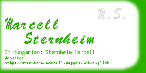 marcell sternheim business card